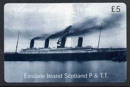 Telephone Card - Easdale Titanic #13 £5 (collector's) Card (blue & White From A Limited Edition Of 1200) - Bateaux