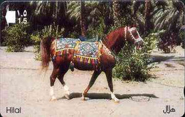 Telephone Card -Oman 1.5r Phone Card Showing Horse (Hilal) - Horses