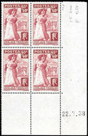 France 1938 - Coin Daté - Yvert Nr. 401 - Michel Nr. 432  ** - 1930-1939
