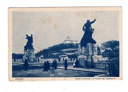 13843" TORINO-PONTE UMBERTO I E MONTE DEI CAPUCCINI " ANIMATA-VERA FOTO-CART. POST. NON SPED. - Pontes