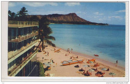 HAWAII - World Famous Waikiki Beach And Diamond Head, PAN AMERICAN AIRLINE - Honolulu