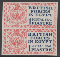 Egypt 1932 British Forces 1p Postal Seal Marginal Imperf Pair, Superb U/M, SG A1 (normal Pair Cat Â£190) - Unused Stamps