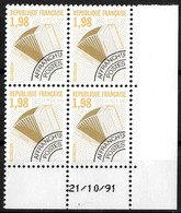 France 1992 Préoblitéres - Coin Daté - Yvert Nr. 214 - Michel Nr. 2872 A ** - Vorausentwertungen