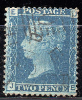 Great Britain 1858 - Fine Copy Of The Twopence Blue, Plate 8, With Cancellations In Black - Usati