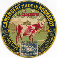ETIQUETTE  DE FROMAGE   CAMEMBERT   LA CLOCHETTE NORMANDIE PAILLAUD CREUILLY CALVADOS - Cheese