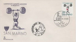 San Marino 1981 European Weight Lifting Championship FDC - FDC