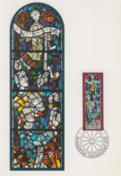 Carte  Maximum  1er  Jour   LIECHTENSTEIN   Vitraux   De  L' Eglise  De  Triesenberg    1978 - Glas & Brandglas
