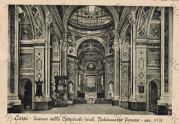 CARTOLINA  CARPI,EMILIA ROMAGNA,INTERNO DELLA CATTEDRALE (arch.BALDASSARRE PERUZZI -sec.XVI),CULTURA,VIAGGIATA 1941 - Carpi