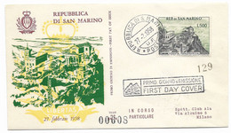 FDC VEDUTA PANORAMICA - LIT.500 - 27.2.1858 - BOLLO DI ARRIVO. - Covers & Documents