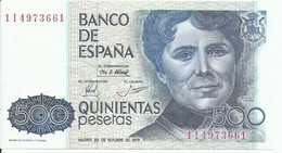 ESPAÑA,  BILLETE 500 PESETAS,   EMISION 23/10/1979   EBC - [ 4] 1975-…: Juan Carlos I.