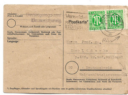 BIZ294 / Deutschland - Mi.Nr. 19 (Paar) 22.6.46 Auf Ortskarte,   Braunschweig - Covers & Documents
