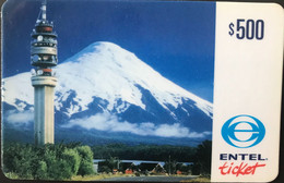 CHILI  -  Prepaid  -  ENTEL - Ticket  -  $ 500 - Cile
