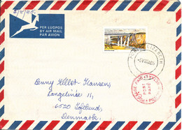 South Africa Underpaid Air Mail Cover Sent To Denmark Port Elizabeth 5-8-1985 Port Paye - Lettres & Documents