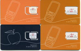 LATVIA  LMT Mobile Operator / Mint GSM Sim-cards /issues Of 2012 - Lettonia