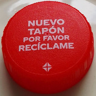 Espagne Capsule Plastique à Visser Coca Cola Nuevo Tapón Por Favor Recíclame - Limonade