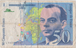 FRANCE : BILLET 50 Cinquante FRANCS - 1997 - Antoine De Saint-Exupéry - 50 F 1992-1999 ''St Exupéry''