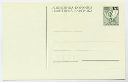 YUGOSLAVIA 1988 Posthorn Surcharge 170 On 120 D. Postcard, Unused.  Michel P196 - Enteros Postales