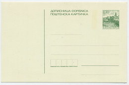 YUGOSLAVIA 1971 Tourism 0.30d Postcard With Phosphor Strip, Unused.  Michel P174 - Ganzsachen