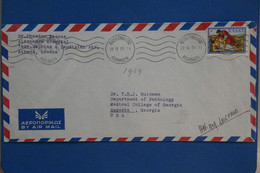 AA8 GRECE BELLE LETTRE 1959 AEROPHILATELIE  ATHENES POUR AUGUSTA USA+ AFFRANCH. PLAISANT - Lettres & Documents