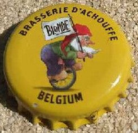Belgique Capsule Bière Beer Crown Cap Brasserie D'Achouffe Chouffe Blonde Jaune SU - Cerveza