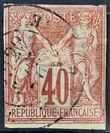 COLONIES FRANCAISES 1877-79 - Canceled - YT 27 - 40c - Sage