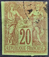 COLONIES FRANCAISES 18778/80 - Canceled - YT 42 - 20c - Sage
