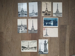 LOT 10 CARTES POSTALES PARIS TOUR EIFFEL - Eiffeltoren