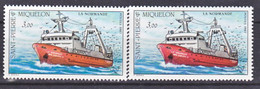 Saint Pierre Et Miquelon  482 Variété Coque Orange Et Rouge La Normande  Neuf ** MNH Sin Charmela - Geschnittene, Druckproben Und Abarten