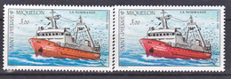 Saint Pierre Et Miquelon  482 Variété Coque Orange Et Rouge La Normande  Neuf ** MNH Sin Charmela - Ongetande, Proeven & Plaatfouten
