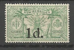 NOUVELLES-HEBRIDES N° 77 NEUF* TRACE DE CHARNIERE  / MH - Nuevos