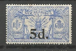 NOUVELLES-HEBRIDES N° 79 NEUF* TRACE DE CHARNIERE  / MH - Nuovi