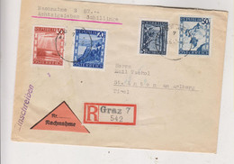 AUSTRIA 1947 GRAZ Registered Cover NACHNAME - 1945-60 Storia Postale