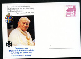 BUND PP106 D2/027 PAPST JOHANNES PAUL II. Gelsenkirchen 1987 - Cartes Postales Privées - Neuves
