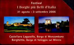 G 2173 675 C&C 4300 SCHEDA TELEFONICA USATA FESTIVAL I BORGHI PIU' BELLI (MOZAMBANO - VALEGGIO SUL MINCIO) - Publiques Thématiques