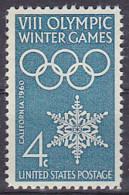 Timbres Des USA Des Jeux Olympique D'hiver De Squaw Valley, De 1960 Tp MI N° 773 MNH ** Départ 50% De La Cote - Hiver 1960: Squaw Valley