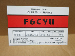 HOUILLES (78) Carte Radio Amateur - Houilles