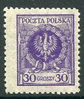 POLAND 1924 Arms Definitive 30 Gr.  LHM / *.  Michel 209a - Ongebruikt