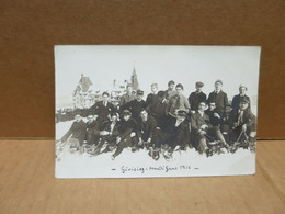 GIVISIEZ (Suisse) Carte Photo Mardi Gras 1916 Groupe Gros Plan - Sonstige & Ohne Zuordnung