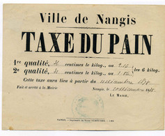 Sage YT N°83 Seul Sur TAXE DU PAIN - VILLE DE NANGIS / Dept 73 Seine Et Marne / 1878 - 1877-1920: Période Semi Moderne