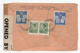 1940. YUGOSLAVIA,BOSNIA,SARAJEVO,AIRMAIL,REGISTERED COVER TO LONDON,GREAT BRITAIN,CENSORED - Airmail