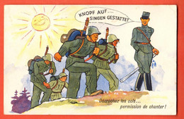 FN-38 Humour Militaire  Knopf Auf ... Singen Gestattet. Décrochez Les Cols, Permission De Chanter. Gelaufen 1940 - Roche