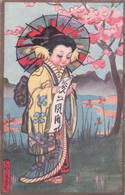 Chiostri Carlo Illustrateur, Japonaise Et Cerisier En Fleurs (184) - Chiostri, Carlo