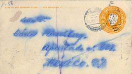 1911 MÉXICO , SOBRE ENTERO POSTAL CIRCULADO , SAN LUIS POTOSÍ - MÉXICO D.F. , LLEGADA AL DORSO - Messico