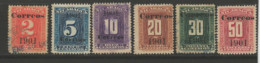 Nicaragua Sobrecargos 1901 - Y&T 156 à 161 - Nicaragua