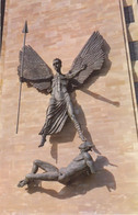 Postcard Coventry Cathedral Epstein's Bronze Statue Of St Michael And The Devil My Ref B14537MD - Coventry