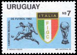 Uruguay 1983 Italy's Victory In World Cup Football Championship Unmounted Mint. - Uruguay