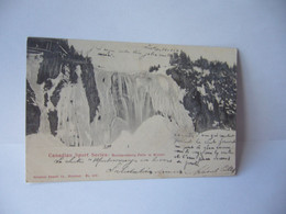 CANADIAN SPORT SERIES MONTMORENCY FALLS IN WINTER CANADA QUEBEC CHUTES MONTMORENCY CPA 1904 DOS NON DIVISE - Cataratas De Montmorency