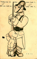 WW1 Guerre 14/18 War * CPA Illustrateur CASS Cass * Soldat Militaire Poilu Et Enfant - Oorlog 1914-18