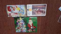 Christmas 4  Phonecards  Used - Christmas