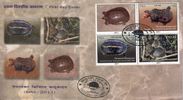 NEPAL TURTLE Series FDC 2011 NEPAL - Turtles